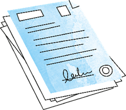 Illustration Blanketter och fullmakter
