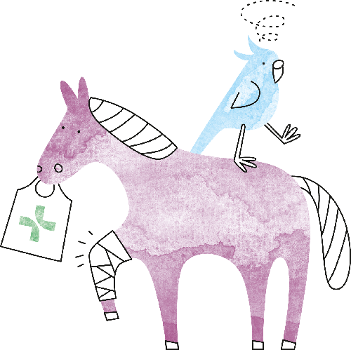 Illustration av en häst