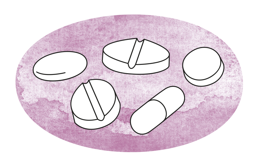 Illustration av tabletter