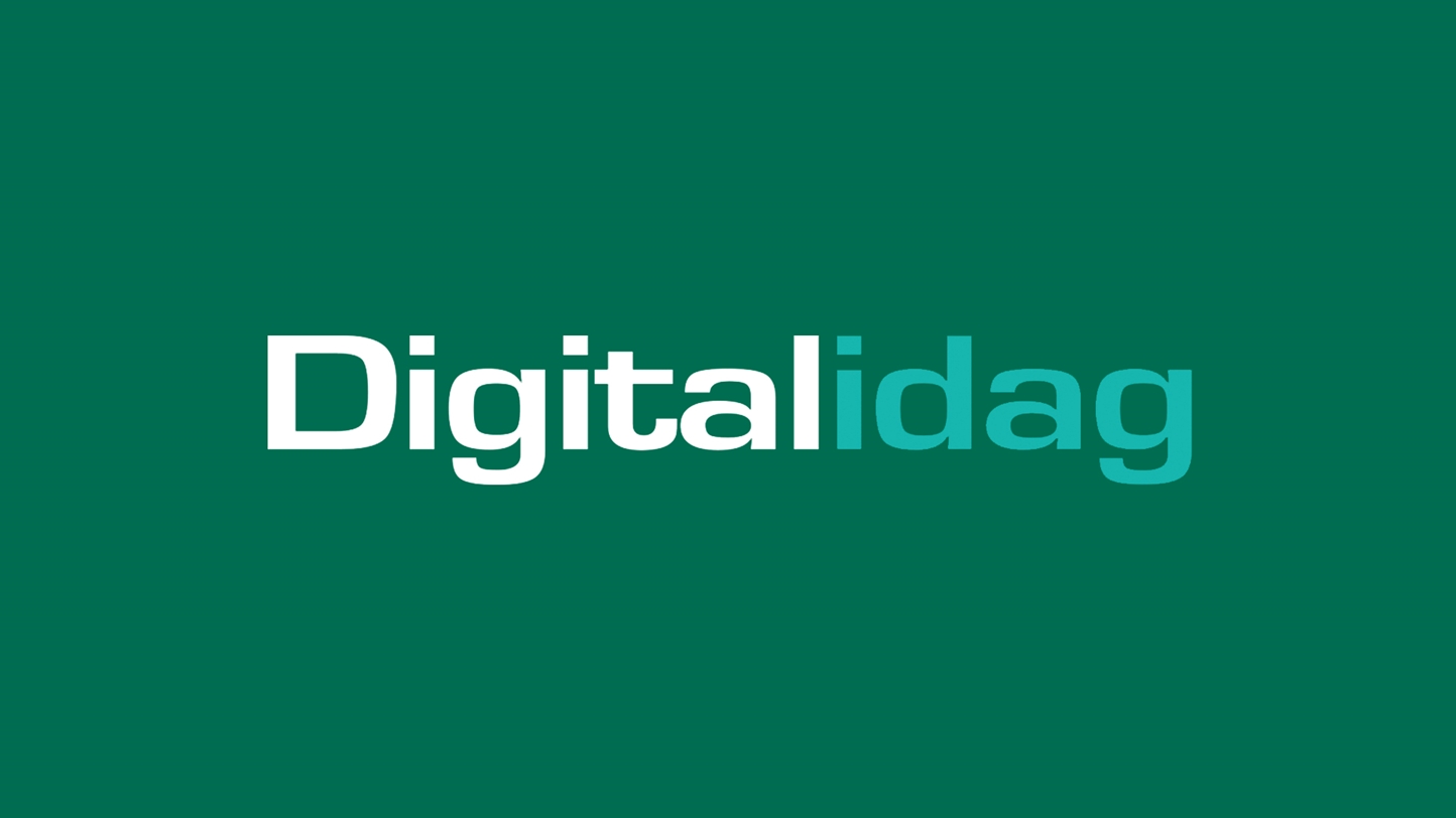 Digitalidags logtype på en grön bakgrund